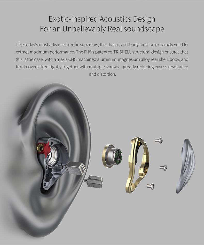 FiiO FH5 Quad Driver Hybrid In-Ear Monitors (IEMs) - Image 3