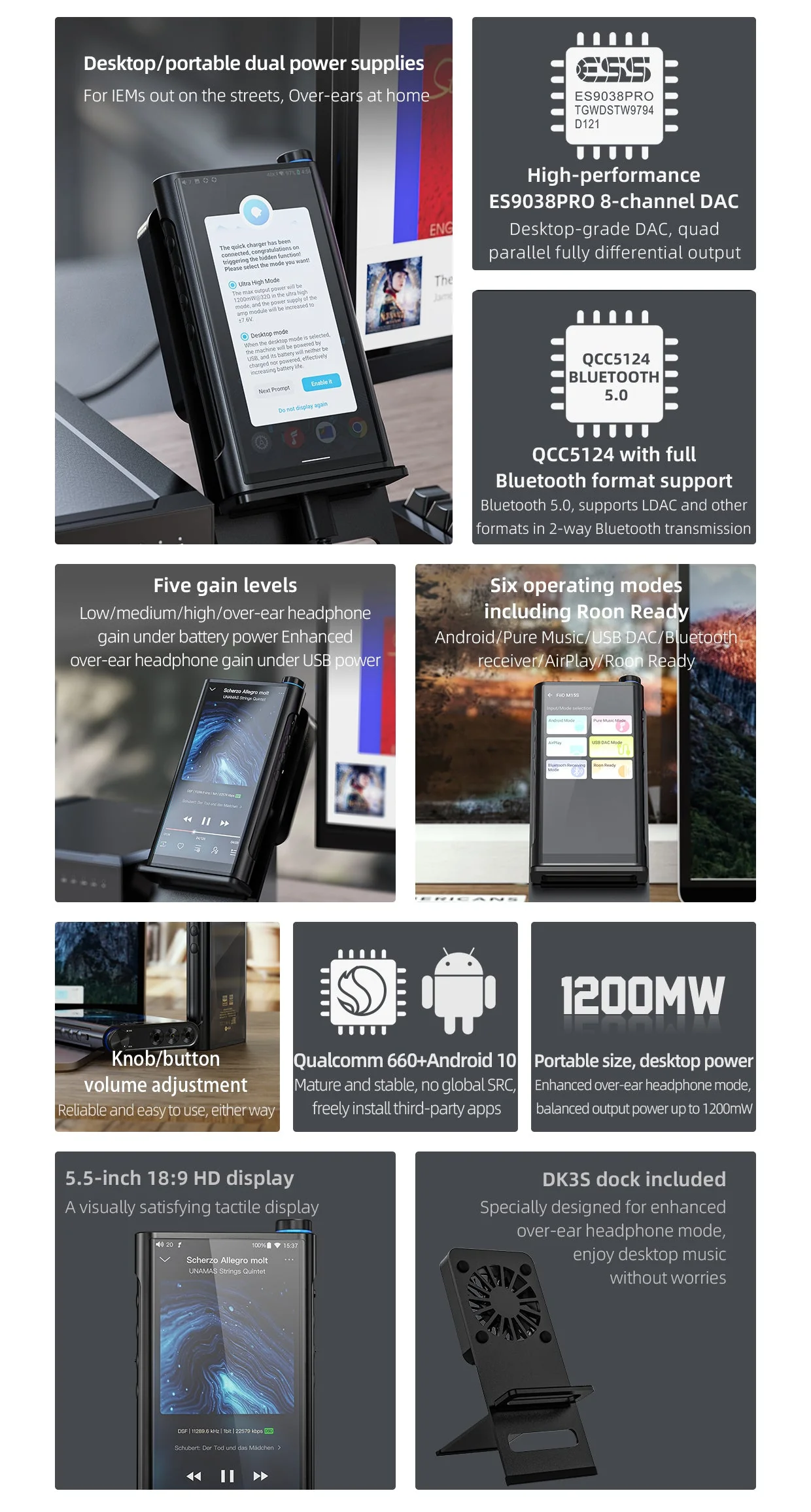 FiiO M15s Portable Hi-Res Lossless Music Player - Image 4