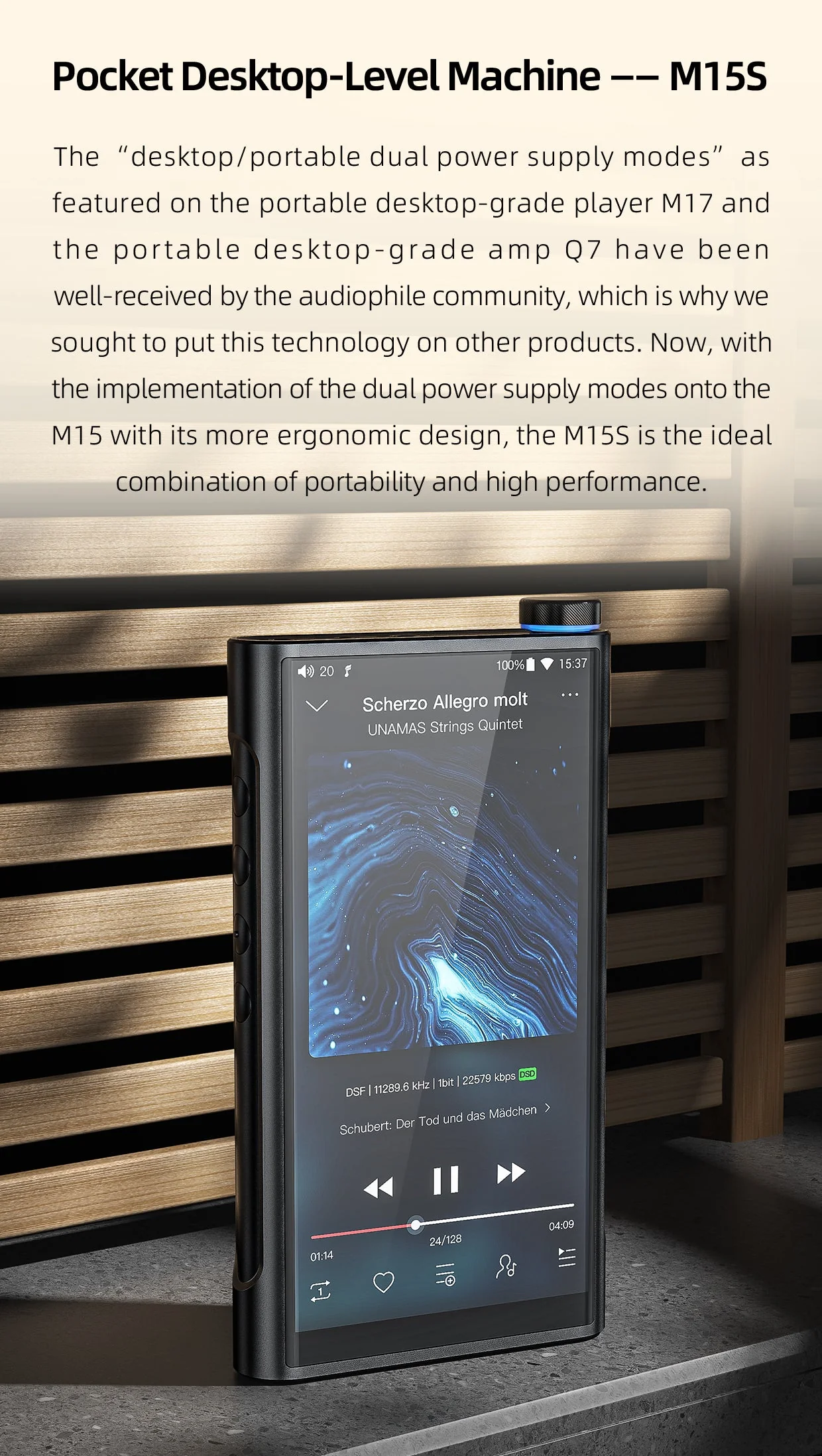 FiiO M15s Portable Hi-Res Lossless Music Player - Image 5