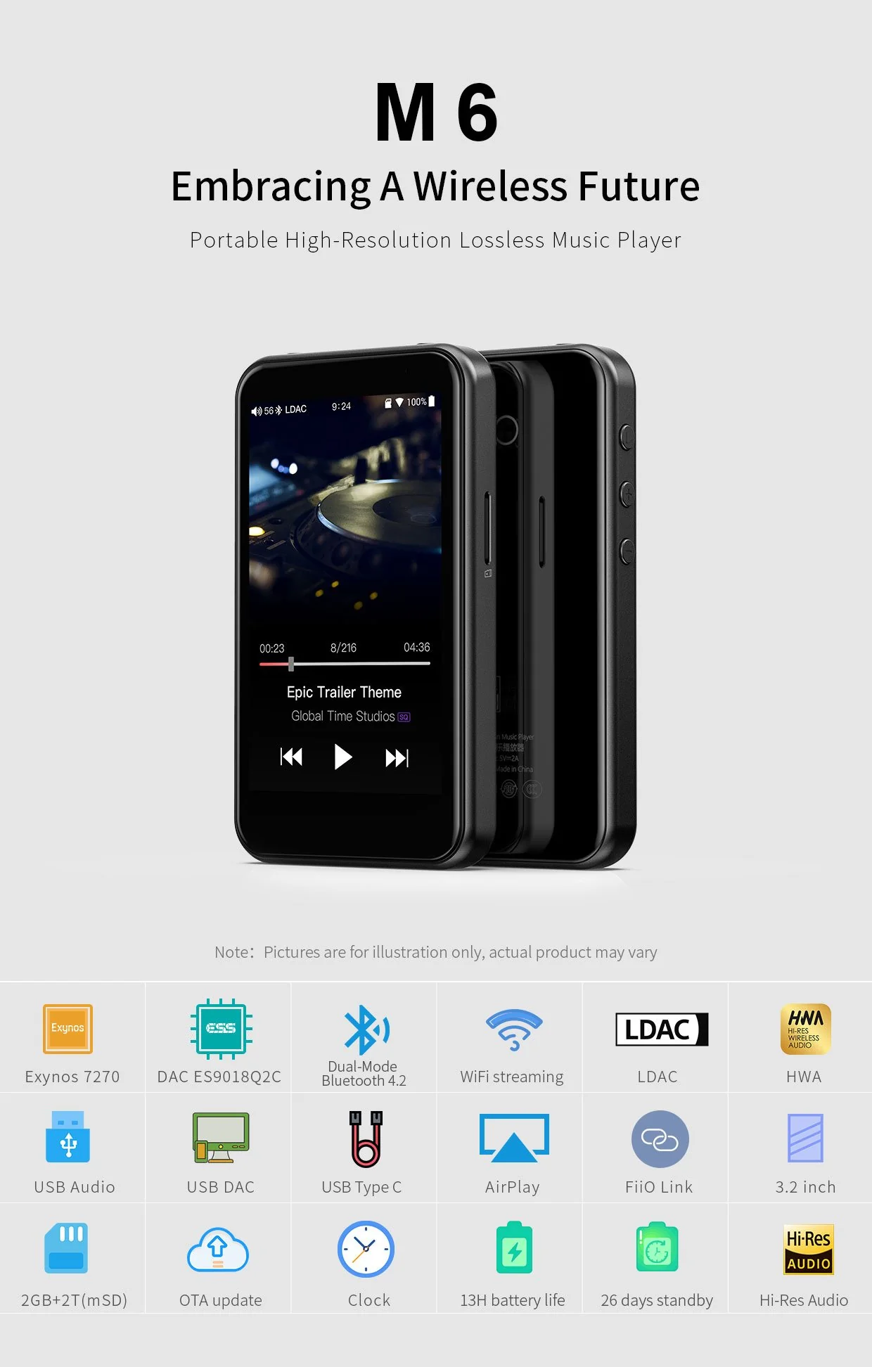 FiiO M6 Portable High-Resolution Lossless Music Player - Image 2