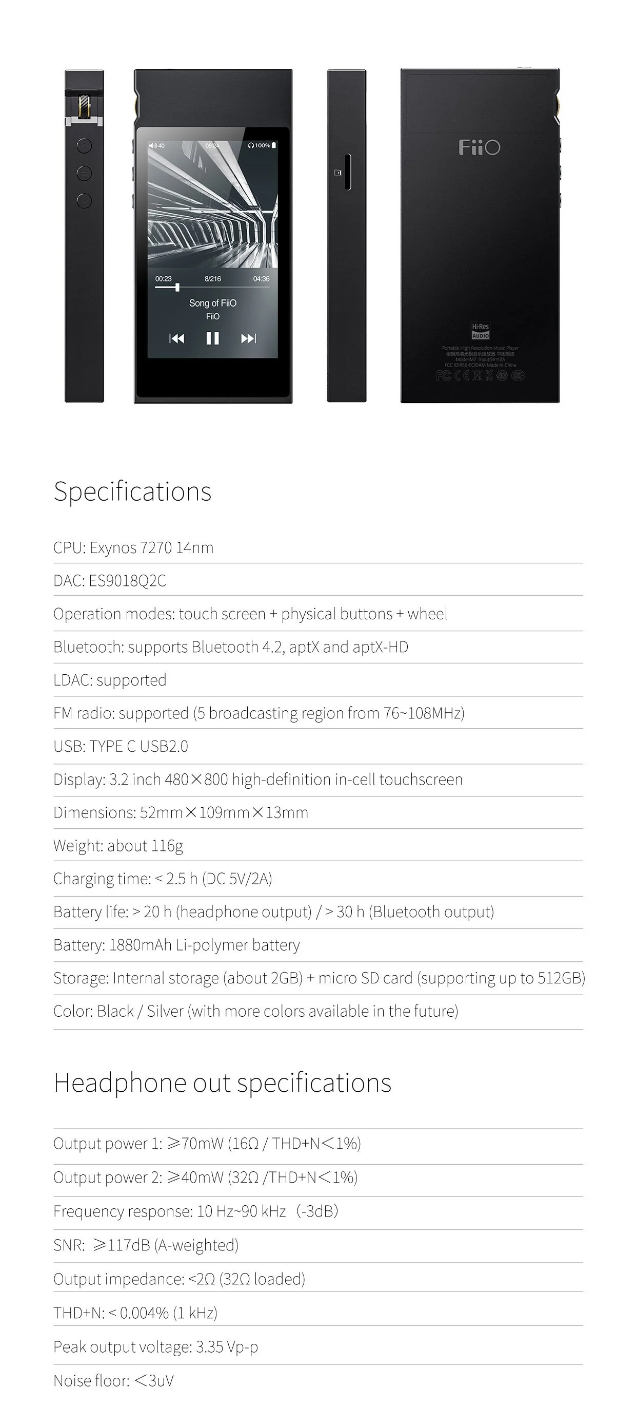 FiiO M7 High-Resolution Lossless Music Player - Image 24