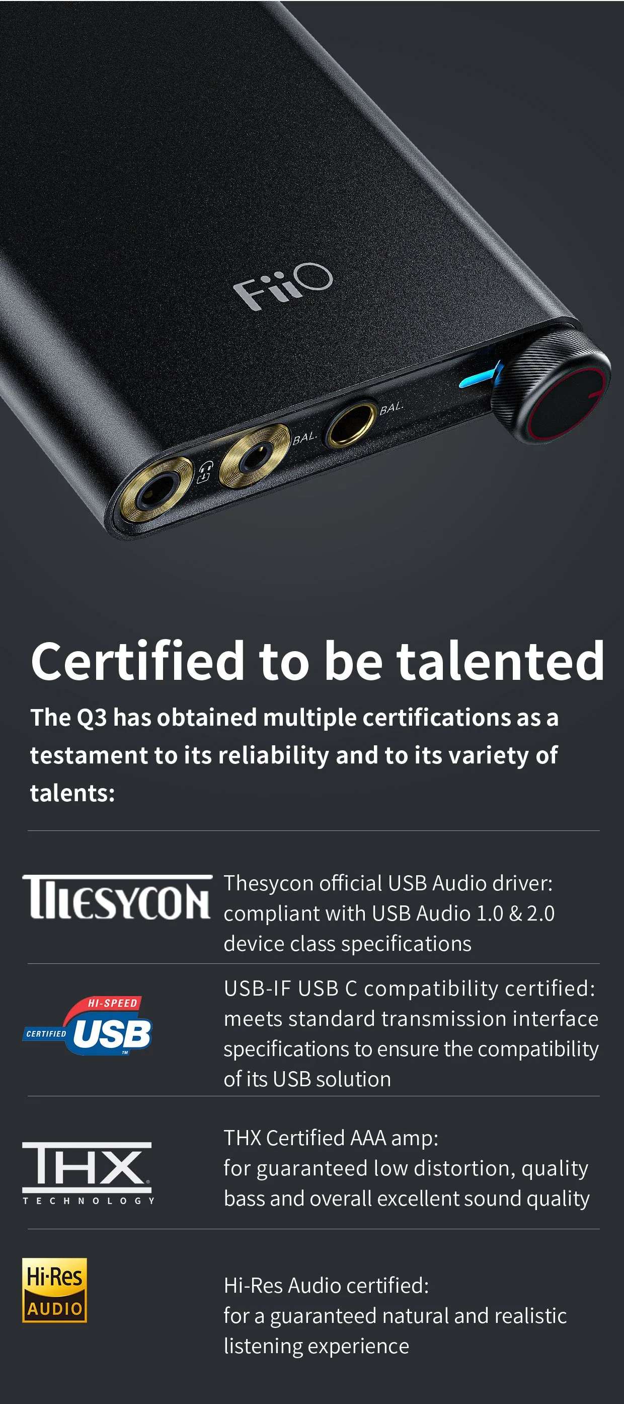 FiiO Q3 THX Portable Balanced DAC/Amp - Image 4