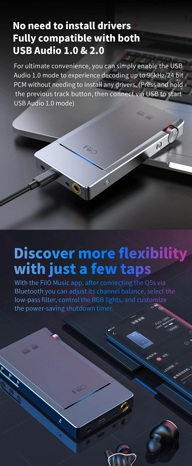 FiiO Q5s Bluetooth Headphone DAC/Amp - Image 22