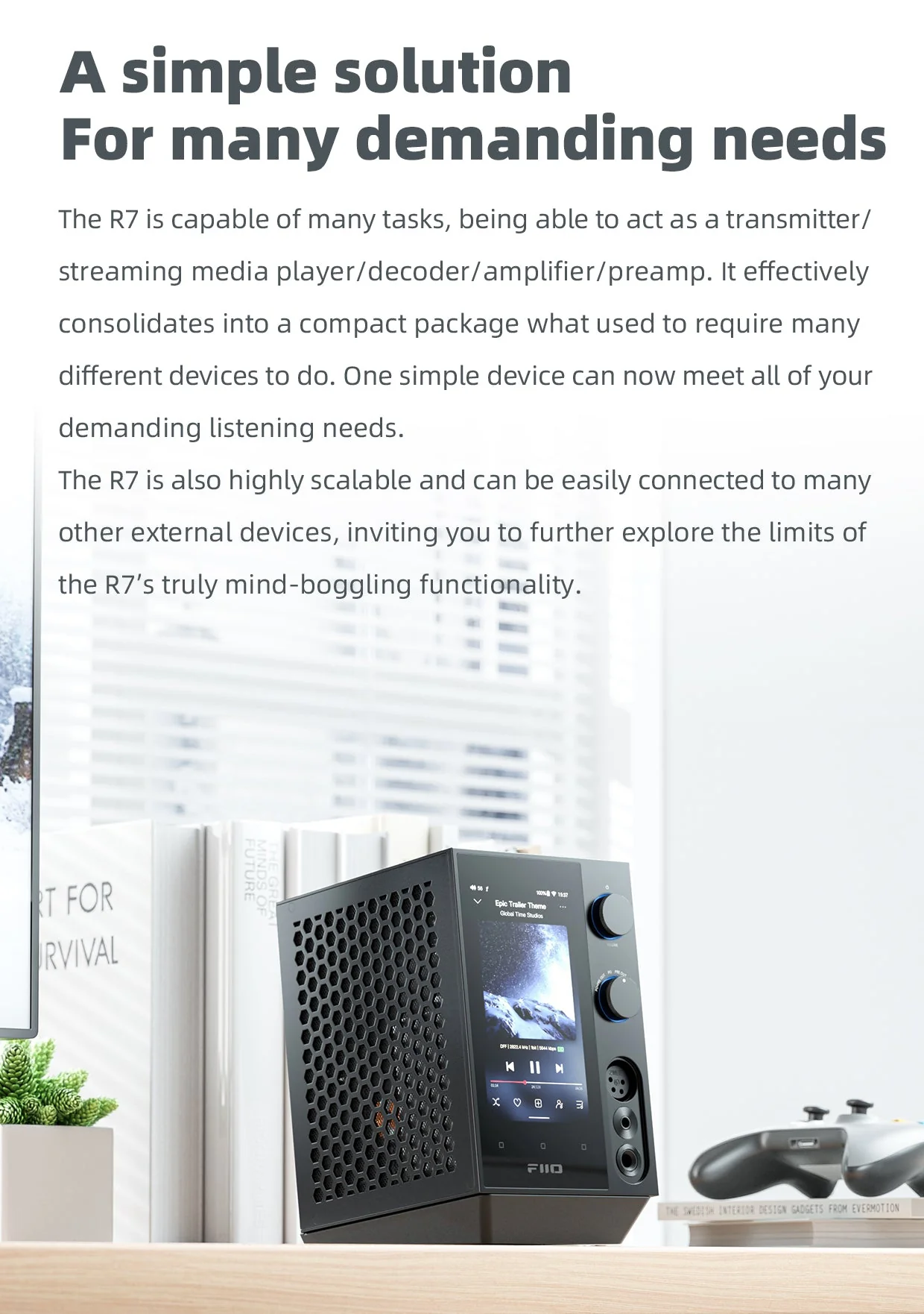 FiiO R7 Desktop HIFI Center/Transmitter/Streamer/Decoder/Amp/Pre-amp All-in-One Unit - Image 25