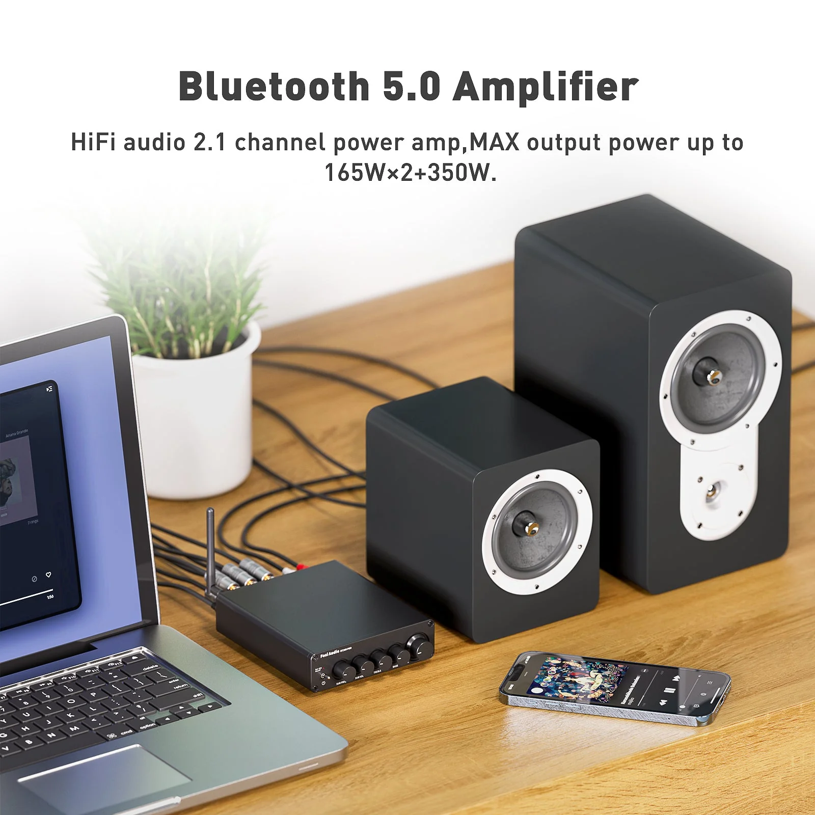 Fosi Audio BT30D Pro Bluetooth 5.0 2.1 Channel Power Amplifier - Image 7