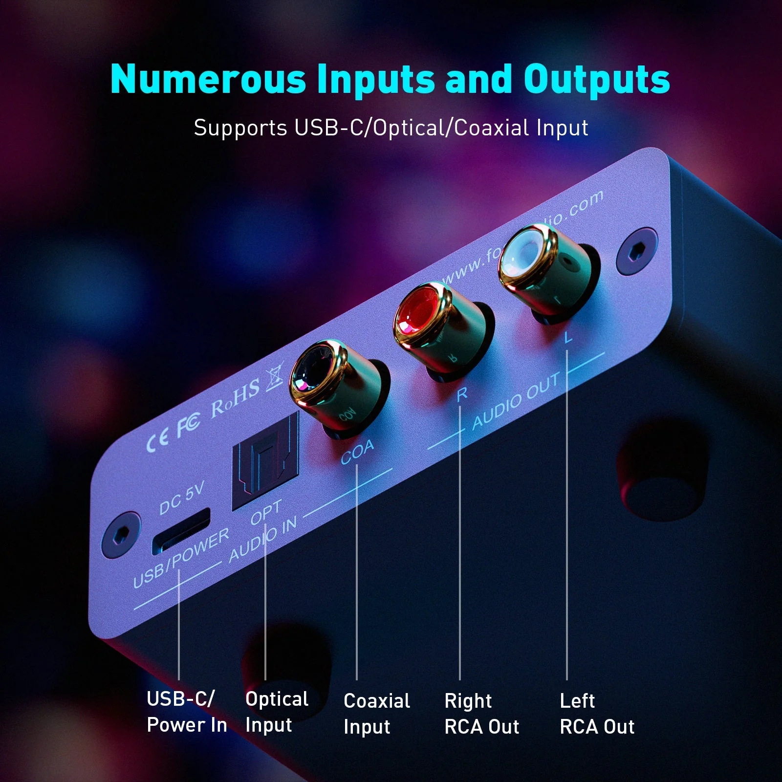 Fosi Audio K5 Pro Gaming DAC/ Headphone Amplifier - Image 7