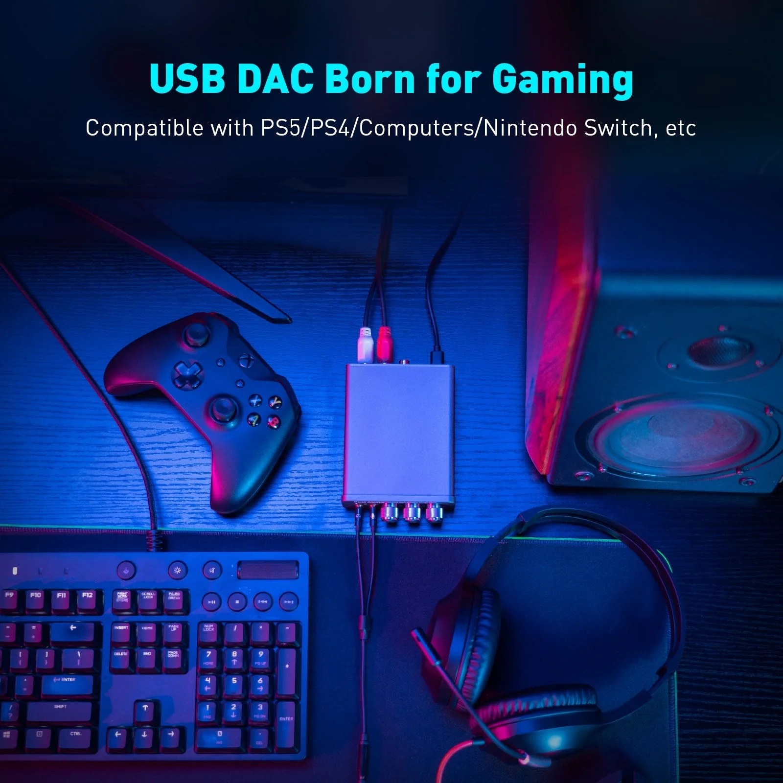 Fosi Audio K5 Pro Gaming DAC/ Headphone Amplifier - Image 9