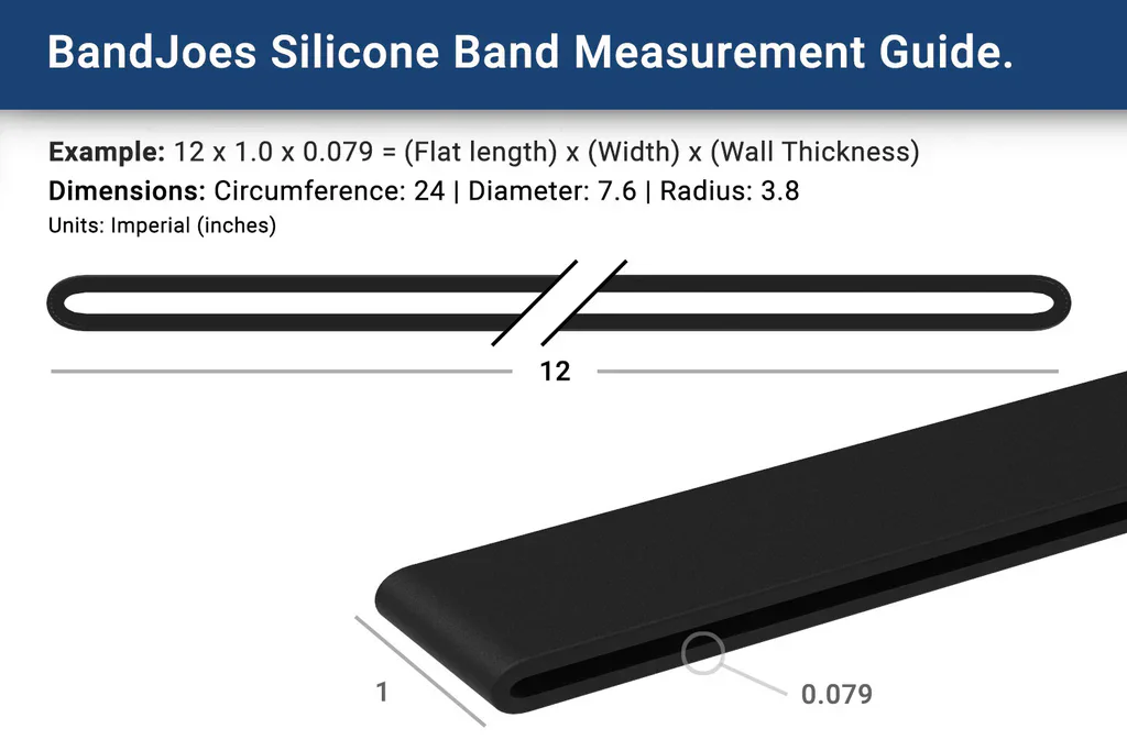 Grifiti Band Joes 12 x 1 x 0.08 Inch Heavy-Duty Silicone Bands Fidget, Hardhats, Helmets, Boxes, Board Games Use - Image 3