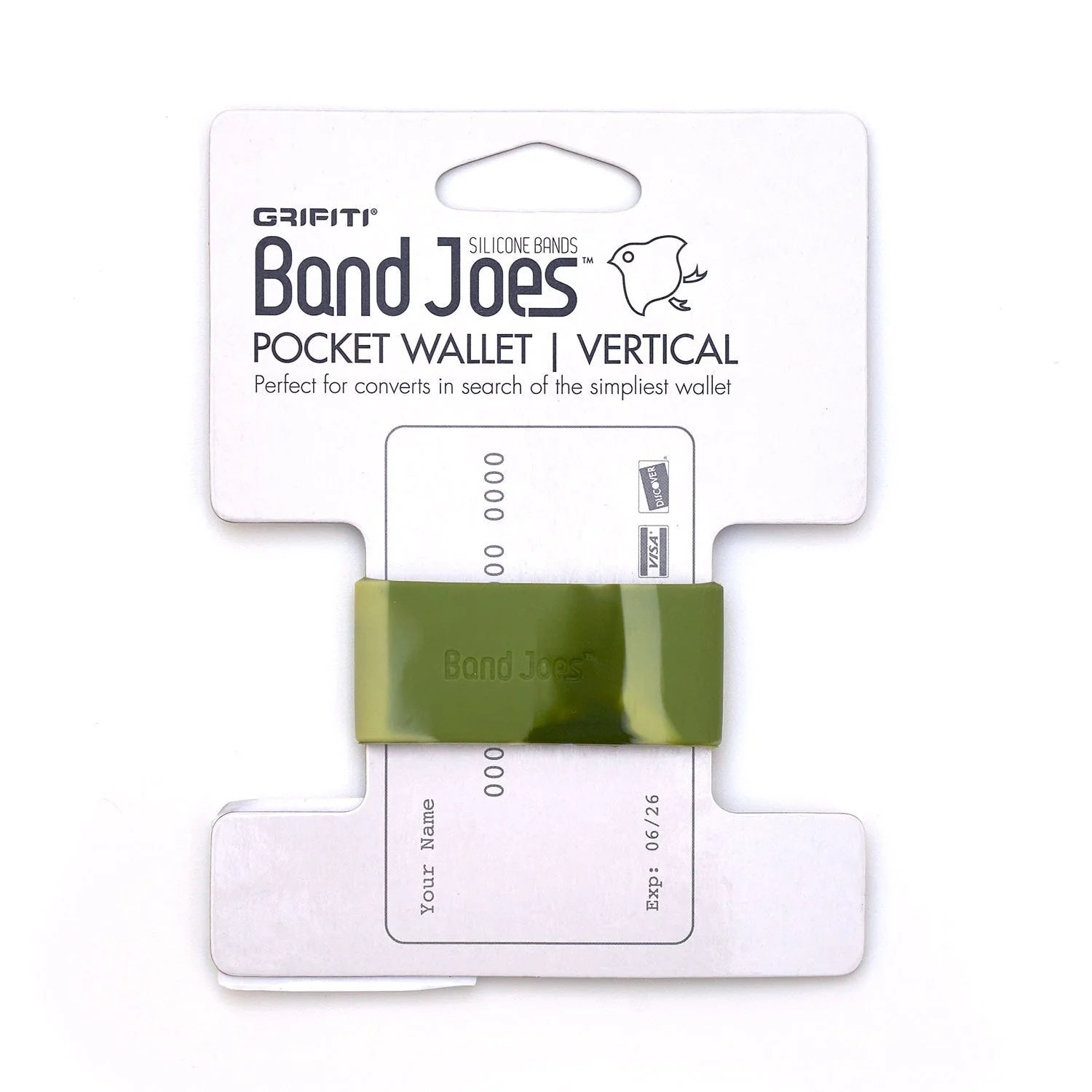 Grifiti Band Joes Vertical Wallet Bands 2.25 x 1.25 Inch - Minimalist Silicone Rubber Band Wallet for Cards, Cash, and Front Pocket Carry - Image 9