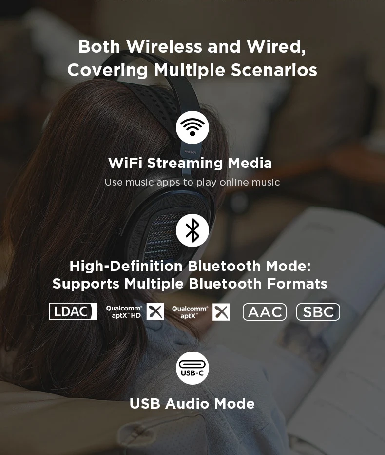 HIFIMAN Arya Wifi Planar Magnetic Wireless Headphones - Image 10