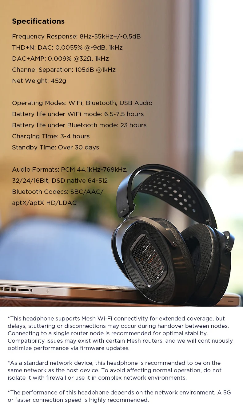 HIFIMAN Arya Wifi Planar Magnetic Wireless Headphones - Image 12