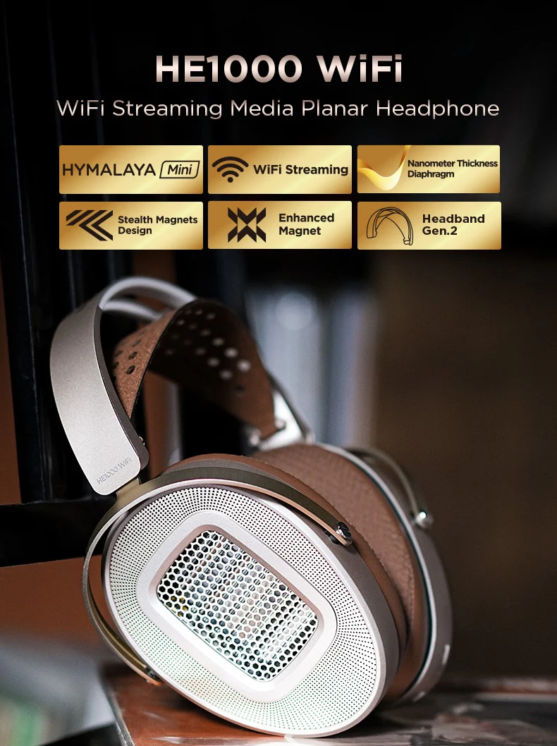 HIFIMAN HE1000 WiFi Streaming Media Planar Magnetic Headphones - Image 3