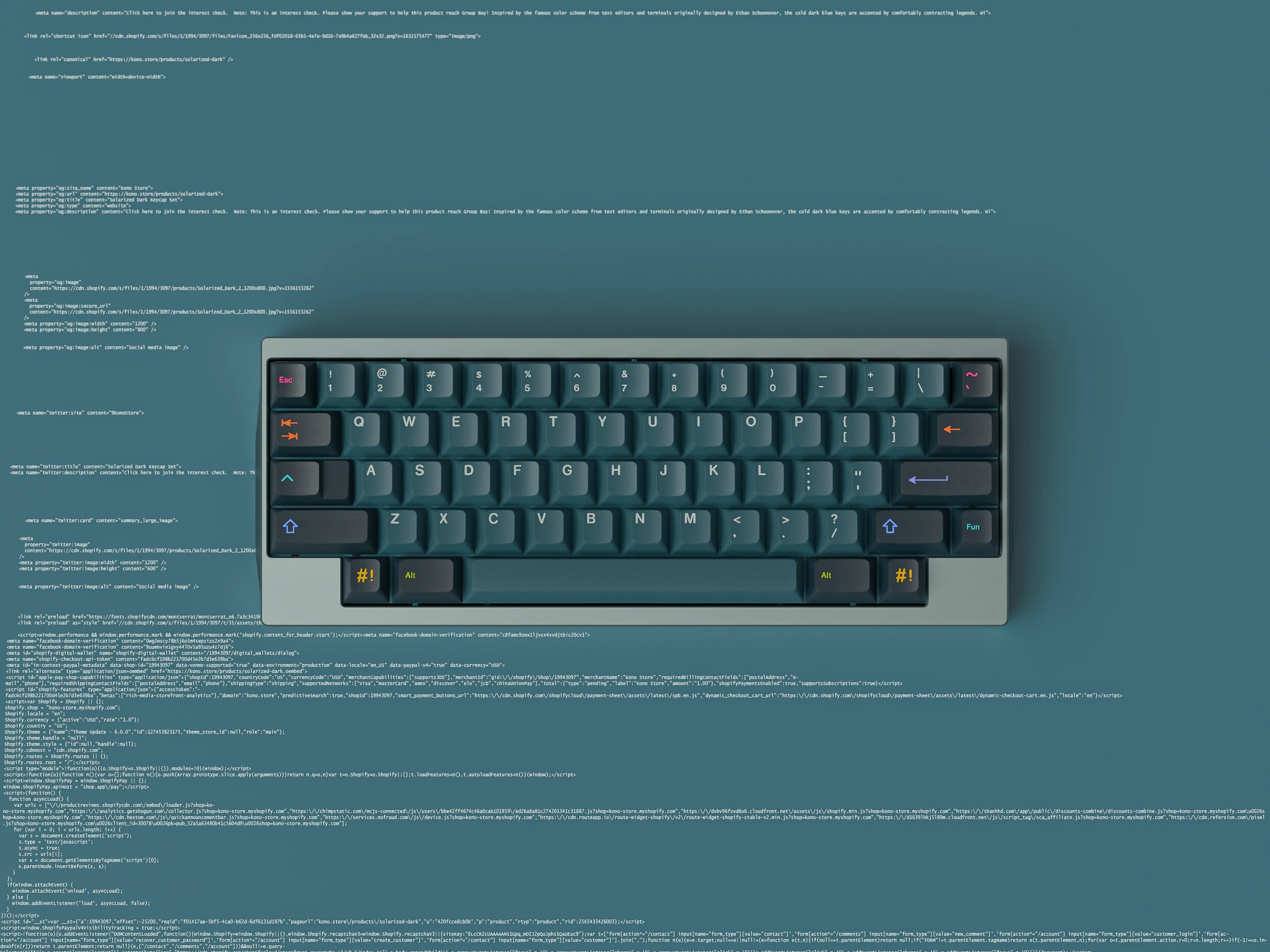 KDS  Solarized Dark Keycap Set - Image 2