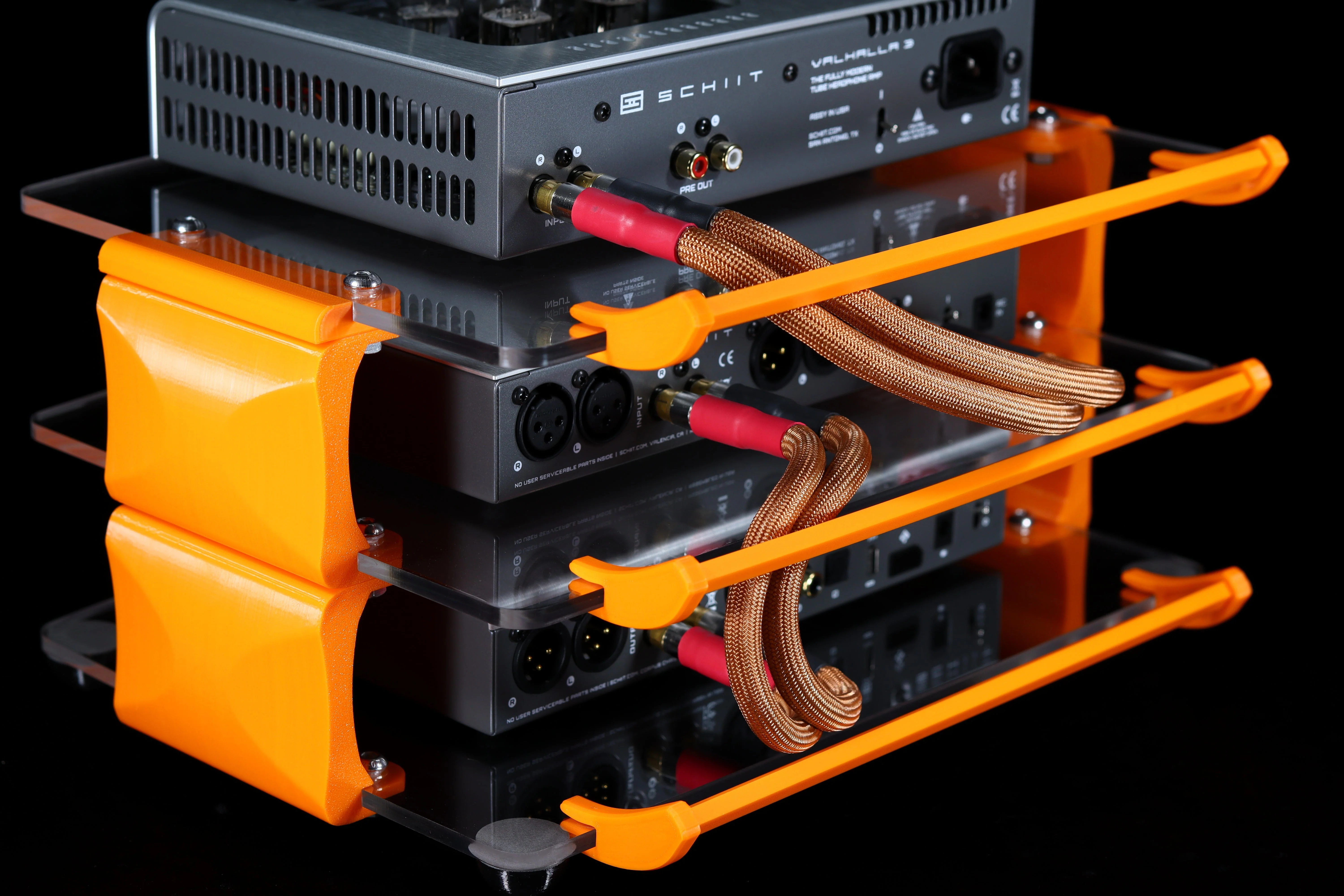 Sound Solver Large Desktop Audio Rack | External Brackets | Acrylic Shelves - Image 5