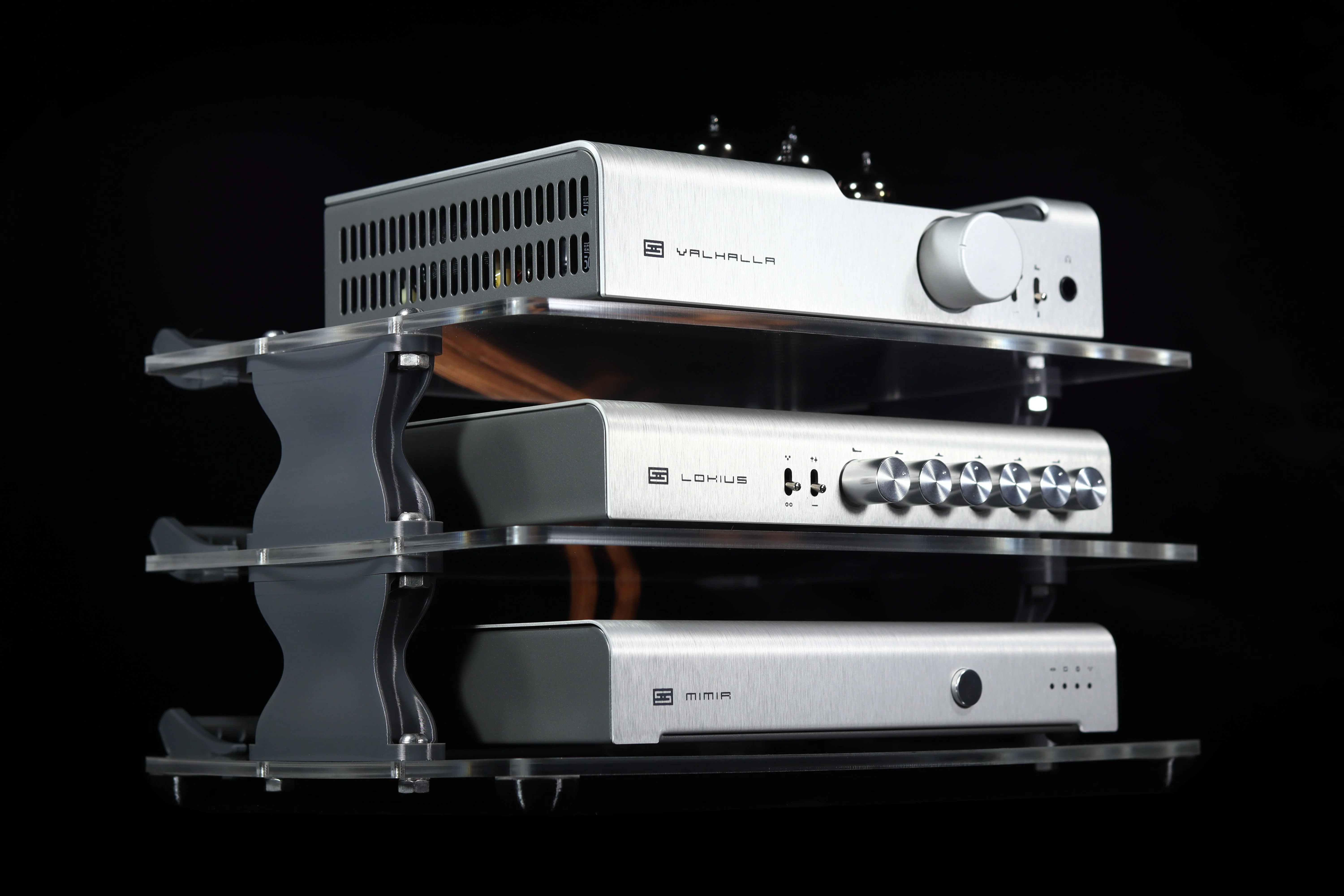 Sound Solver Large Desktop Audio Rack | Internal Brackets | Acrylic Shelves - Image 11