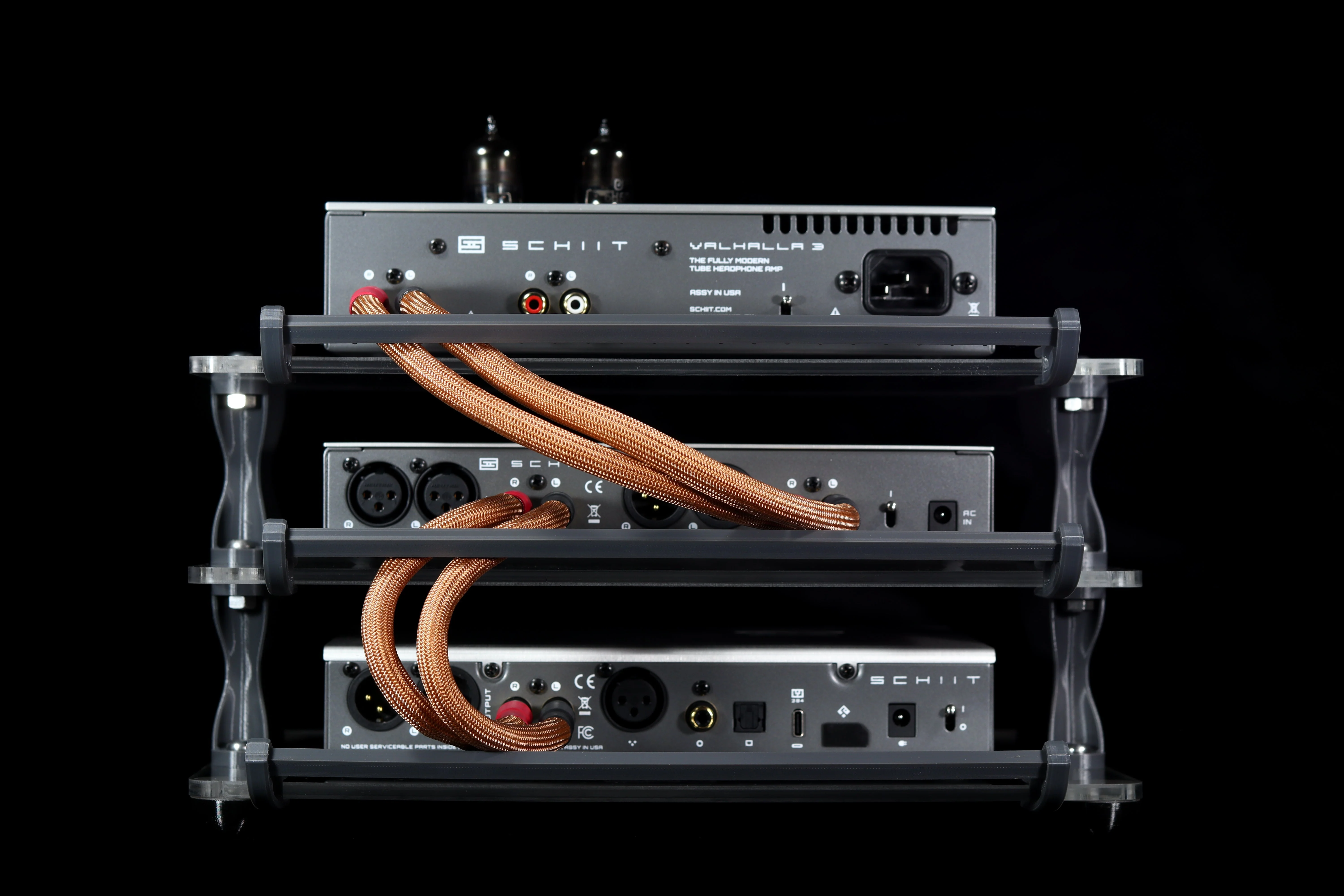 Sound Solver Large Desktop Audio Rack | Internal Brackets | Acrylic Shelves - Image 14
