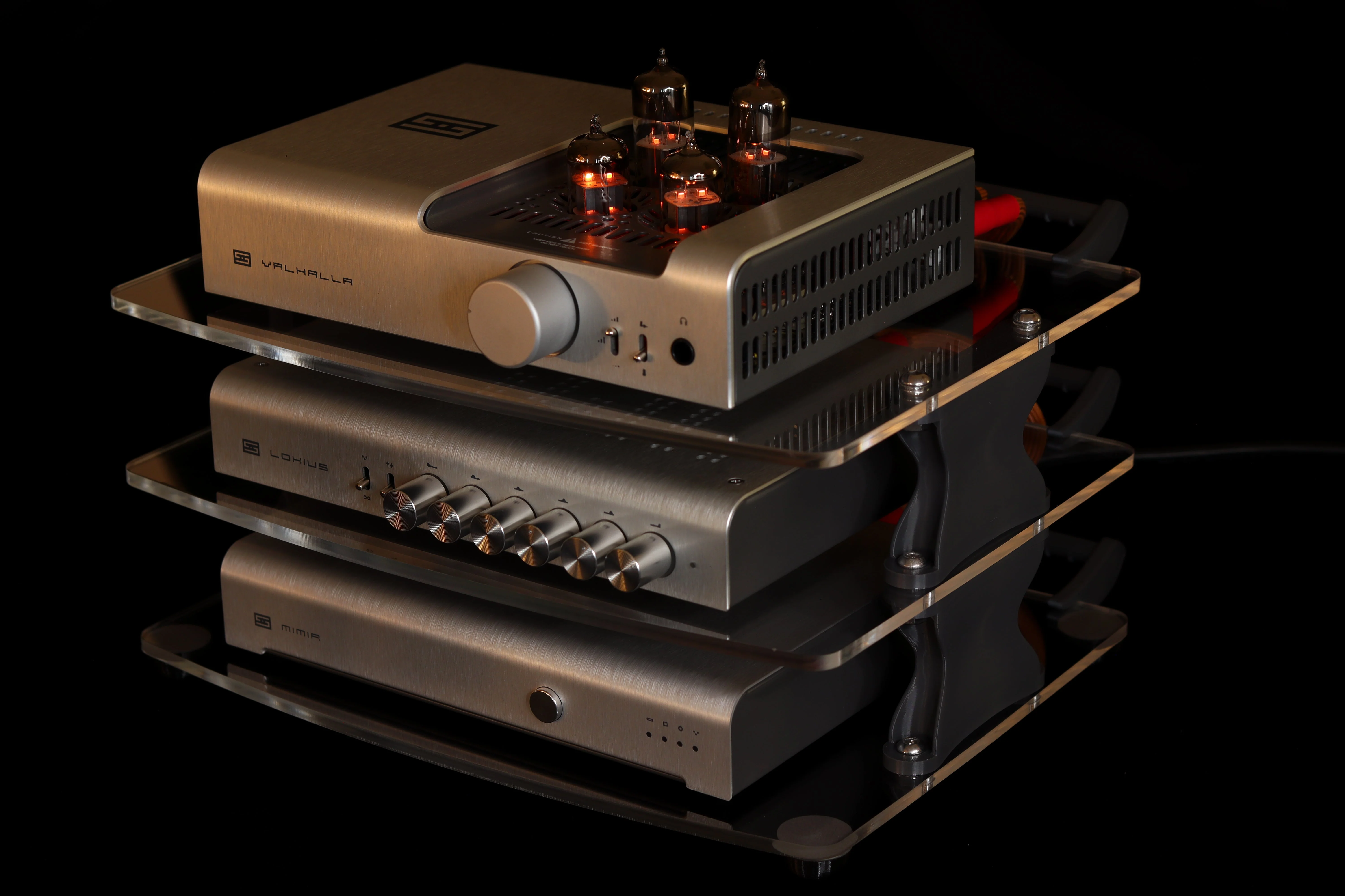 Sound Solver Large Desktop Audio Rack | Internal Brackets | Acrylic Shelves - Image 16