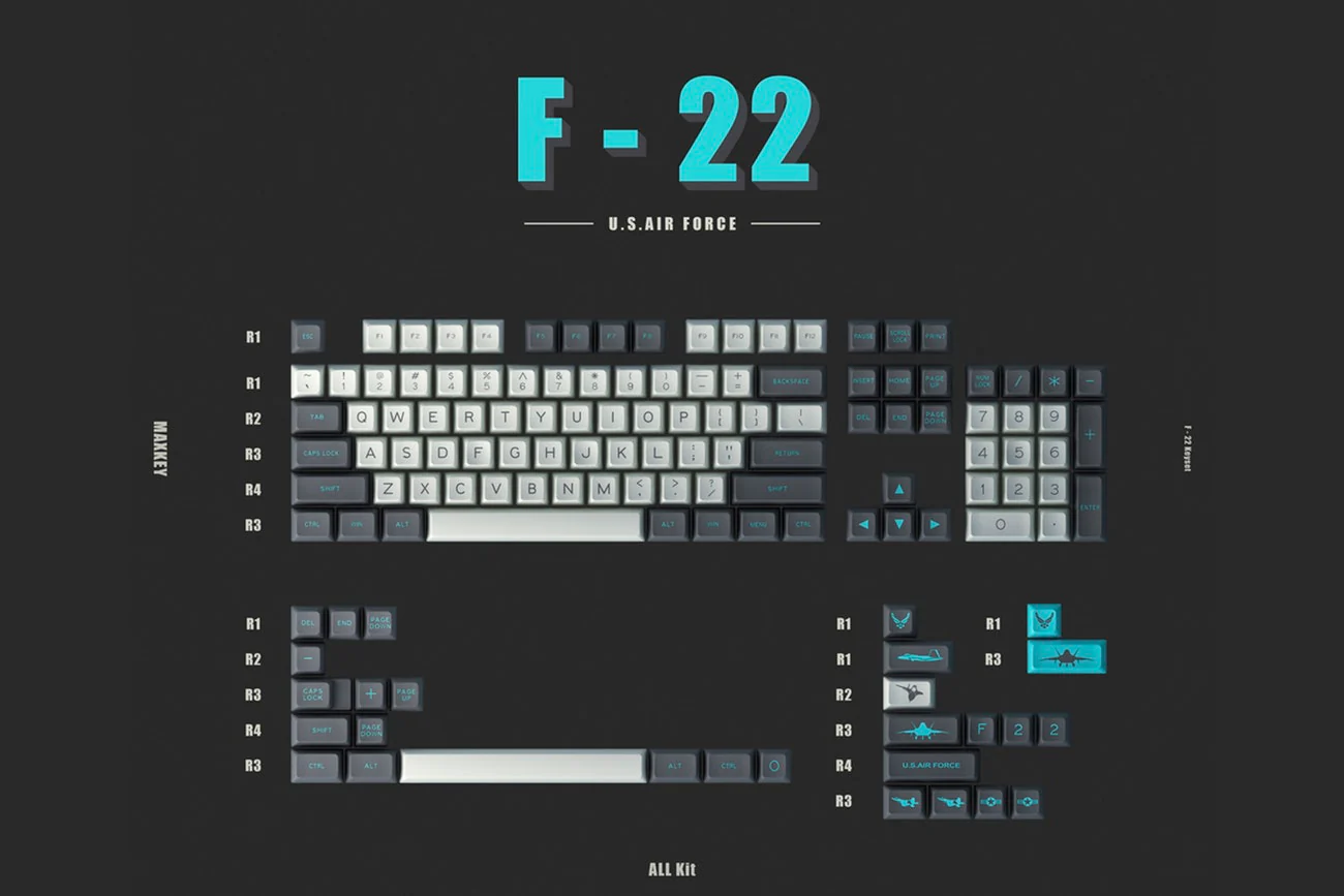 Maxkey F-22 Keycap Set - Image 12
