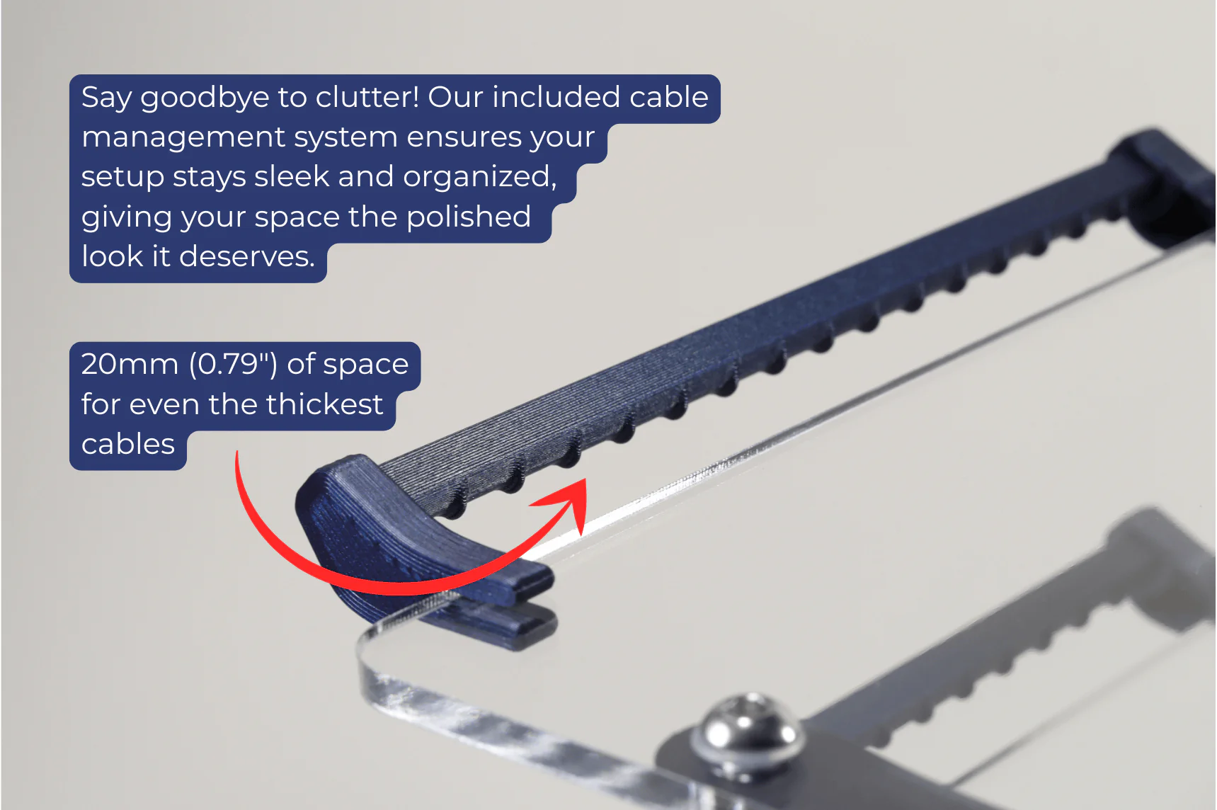 Sound Solver Medium Desktop Audio Rack | Internal Brackets | Acrylic Shelves - Image 11