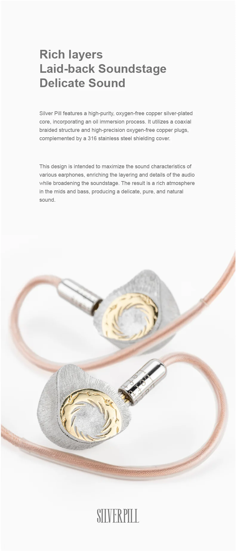 Moondrop x LYRE Acoustics Silver Pill Earphone Upgrade Cable - Image 15