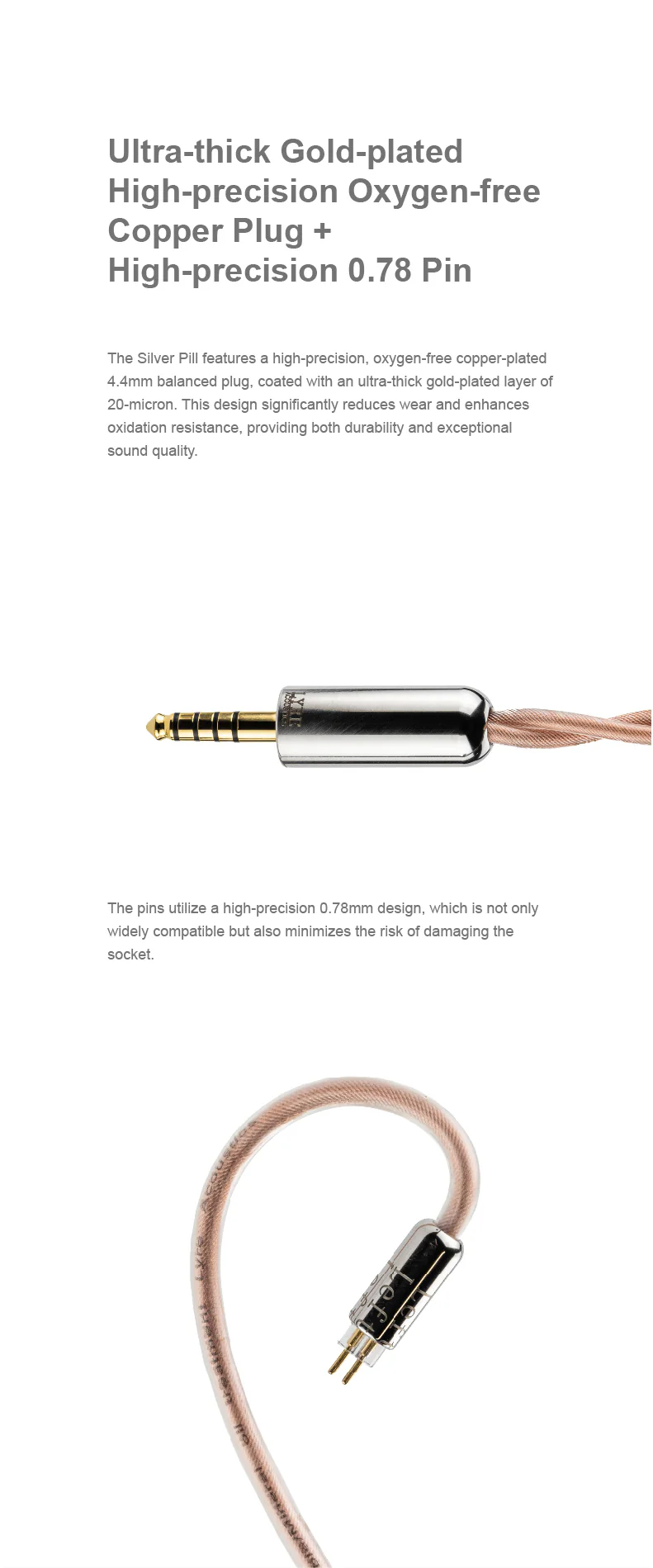Moondrop x LYRE Acoustics Silver Pill Earphone Upgrade Cable - Image 18
