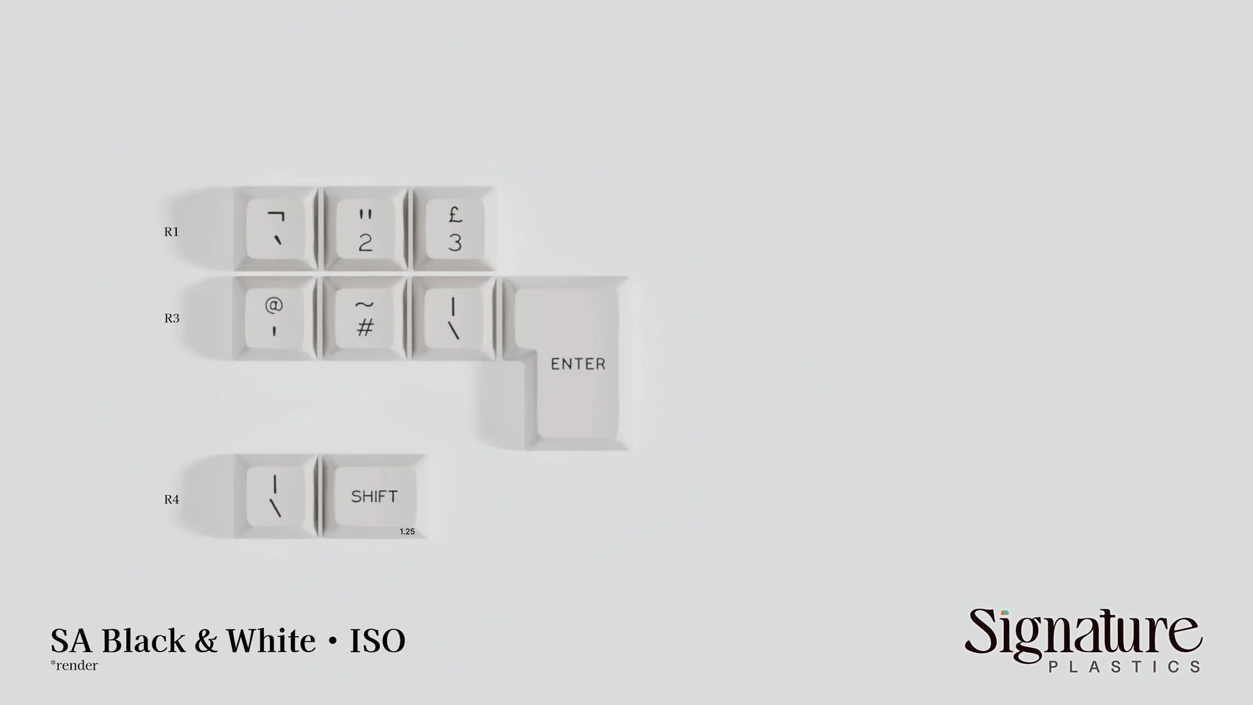 SA Black & White Keycap Set - Image 14