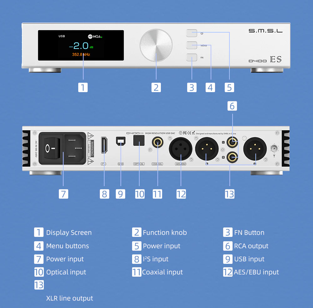 SMSL D400EX Desktop DAC - Image 23