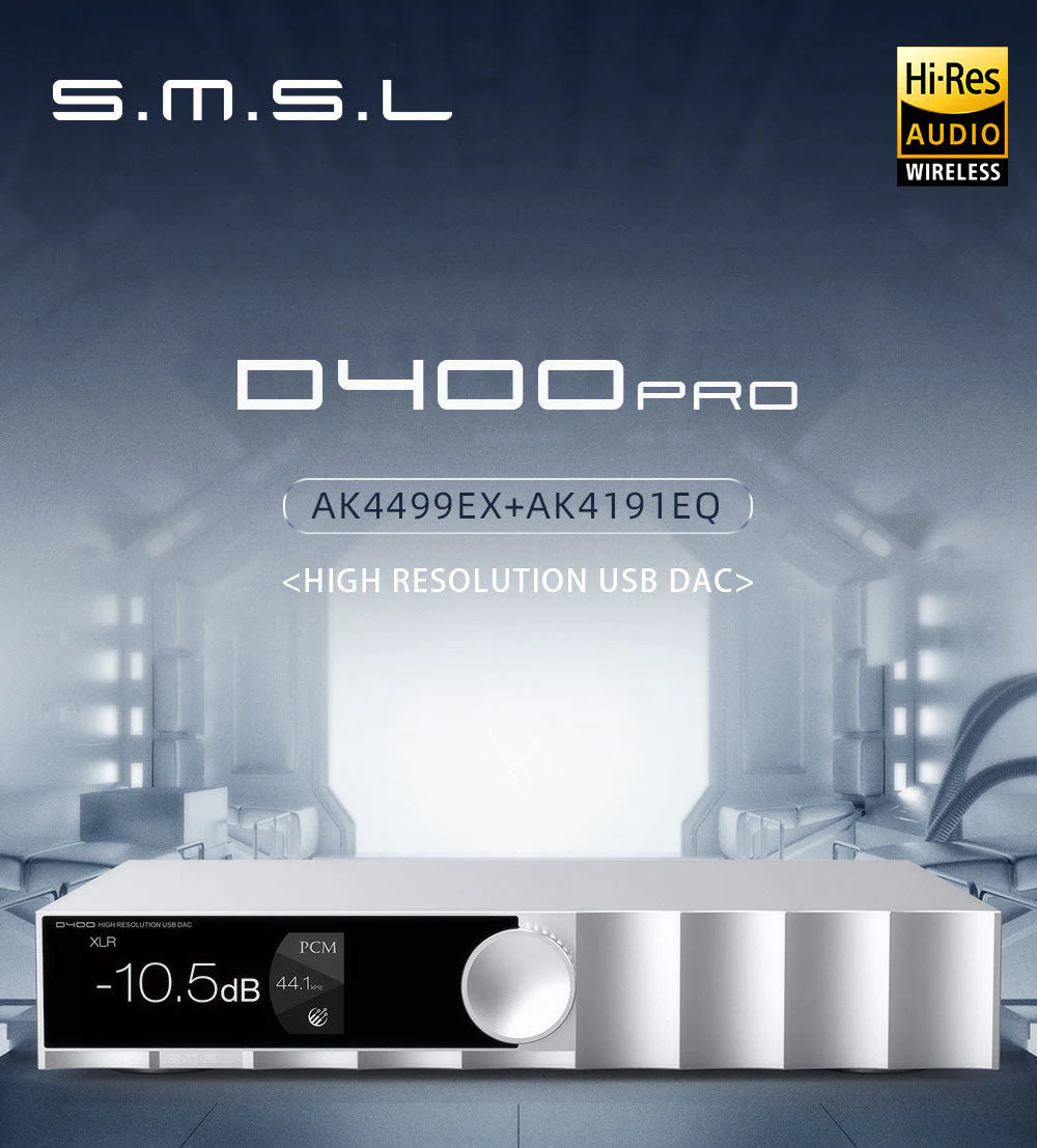 SMSL D400 Pro High Resolution USB Desktop DAC - Image 3
