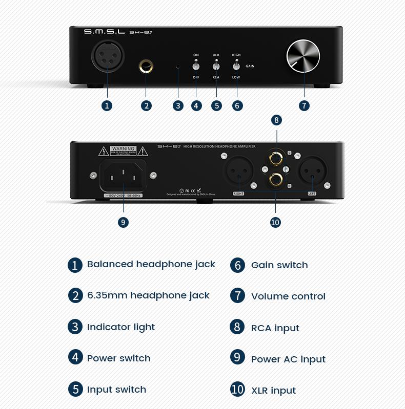 SMSL SH-8s High Resolution Headphone Amplifier - Image 13