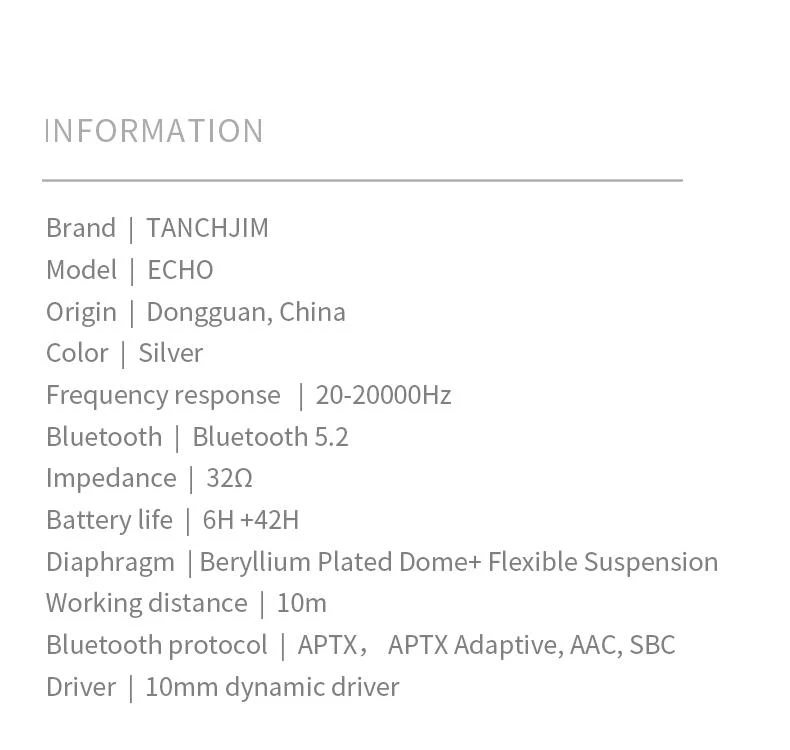 Tanchjim Echo TWS Bluetooth 5.2 IEM - Image 18