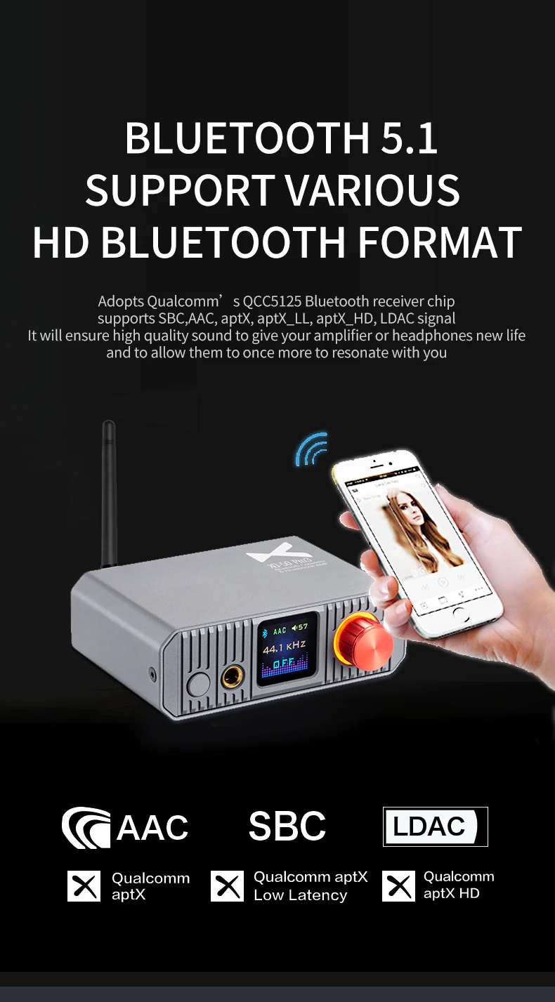 xDuoo XQ-50 PRO3 Bluetooth Audio Converter & Headphone Amp - Image 6